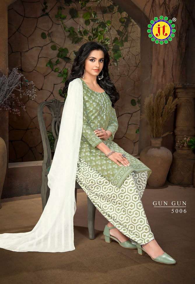 Jt Gun Gun 5 Daily Wear Cotton Printed Designer Dress Material Collection